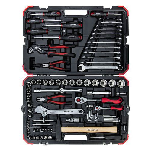Dopsleutelset 1/4 1/2 10-32mm 100 delig R46003100 - GedoreRed Dopsleutelset 1/4 1/2 10-32mm 100 delig R46003100 - GedoreRed