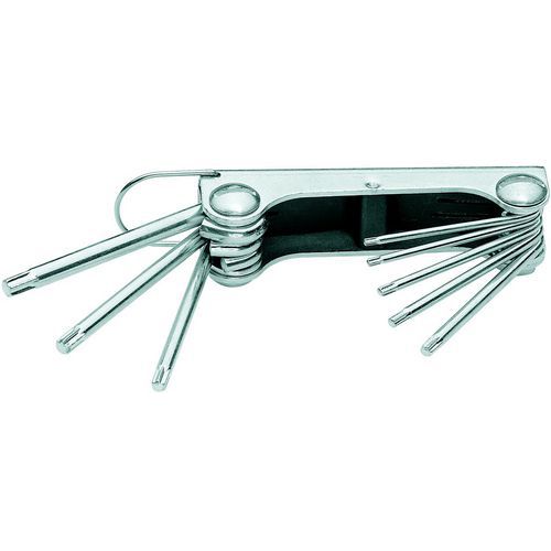Jeu 8 clés mâles vis Torx sur monture SCL43TX-80 - Gedore Jeu 8 clés mâles vis Torx sur monture SCL43TX-80 - Gedore