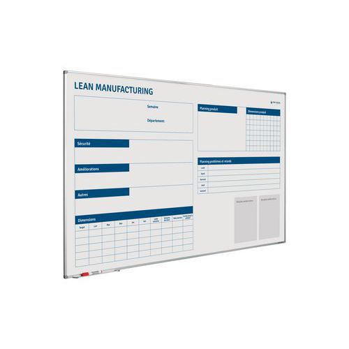 Verbeterbord Lean Manufacturing met softline profiel Verbeterbord Lean Manufacturing met softline profiel