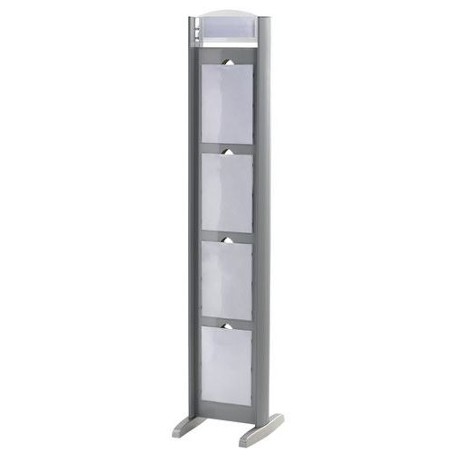 Informatiestandaard Totem - Dubbelzijdig - 8 x A4 formaat - Paperflow Informatiestandaard Totem - Dubbelzijdig - 8 x A4 formaat - Paperflow