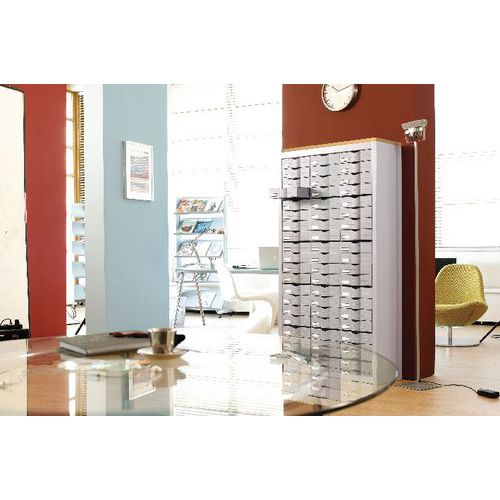 Armoire de classement avec top de finition bois - Paperflow Armoire de classement avec top de finition bois - Paperflow