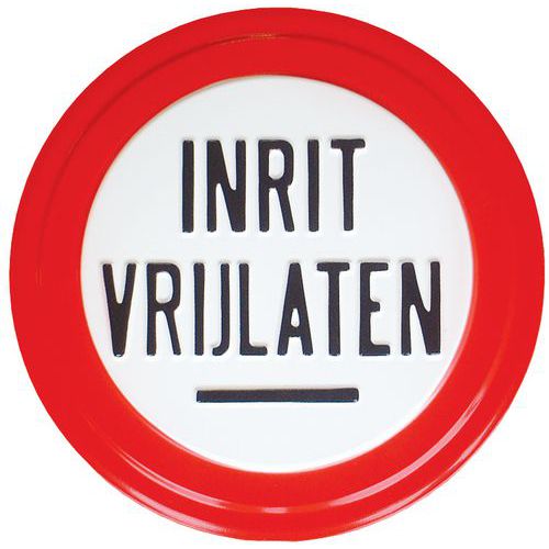 Signaalbord - Inrit vrijlaten Signaalbord - Inrit vrijlaten