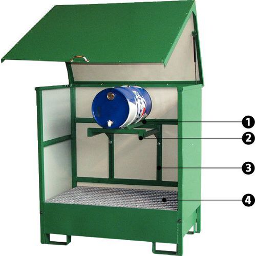 box 2 vaten met dichte wanden2 - steunarm3 - stijl4 - rooster box 2 vaten met dichte wanden2 - steunarm3 - stijl4 - rooster