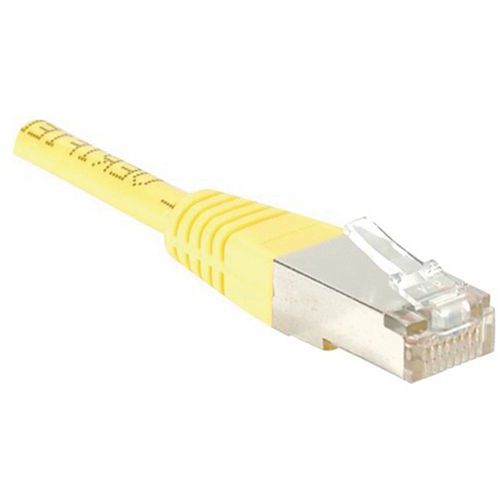 Cordon RJ45 catégorie 5e F/UTP jaune - 0,5 m Cordon RJ45 catégorie 5e F/UTP jaune - 0,5 m