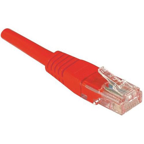 Netwerkkabel RJ45 CAT 5e U/UTP rood 1 m Netwerkkabel RJ45 CAT 5e U/UTP rood 1 m