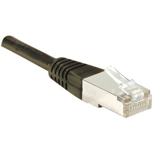 Cordon RJ45 catégorie 6 F/UTP noir - 1 m Cordon RJ45 catégorie 6 F/UTP noir - 1 m