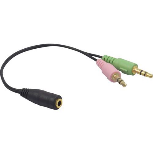 Adaptateur micro/casque 3,5mm stereo vers jack 3,5