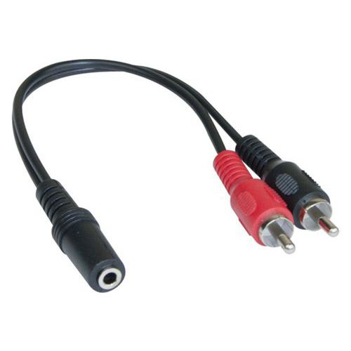 Adapter 3,5 mm jack naar 2 x RCAM - 0,20 m Adapter 3,5 mm jack naar 2 x RCAM - 0,20 m