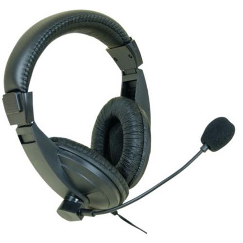 Stereo headset met microfoon - zwart Stereo headset met microfoon - zwart