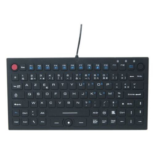 Compact toetsenbord/muis van stevig silicone waterdicht USB zwart Compact toetsenbord/muis van stevig silicone waterdicht USB zwart