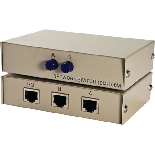 Dataswitch met RJ45-poorten en drukknoppen - 2 poorten Dataswitch met RJ45-poorten en drukknoppen - 2 poorten