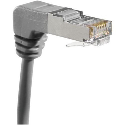 Cordon RJ45 catégorie 5e F/UTP coudé bas gris - 1 m Cordon RJ45 catégorie 5e F/UTP coudé bas gris - 1 m