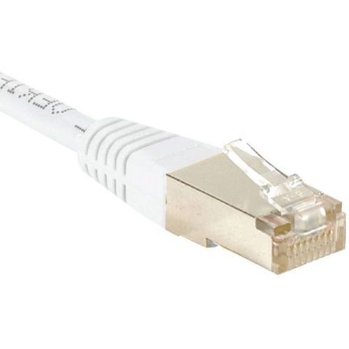 Cordon RJ45 catégorie 6 S/FTP blanc - 0,5 m Cordon RJ45 catégorie 6 S/FTP blanc - 0,5 m