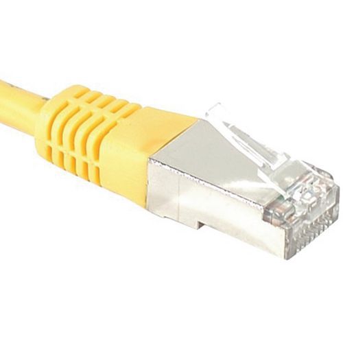 Cordon RJ45 catégorie 6 S/FTP jaune - 0,15 m Cordon RJ45 catégorie 6 S/FTP jaune - 0,15 m