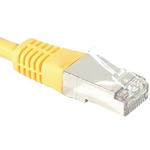 Cordon RJ45 catégorie 6 S/FTP jaune - 0,7 m Cordon RJ45 catégorie 6 S/FTP jaune - 0,7 m