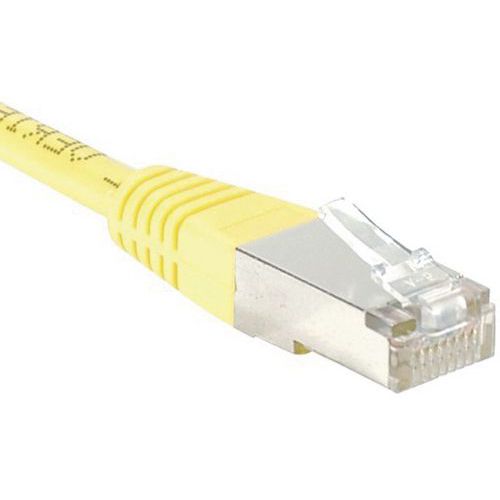 Cordon RJ45 Budget catégorie 5e F/UTP jaune - 10 m Cordon RJ45 Budget catégorie 5e F/UTP jaune - 10 m