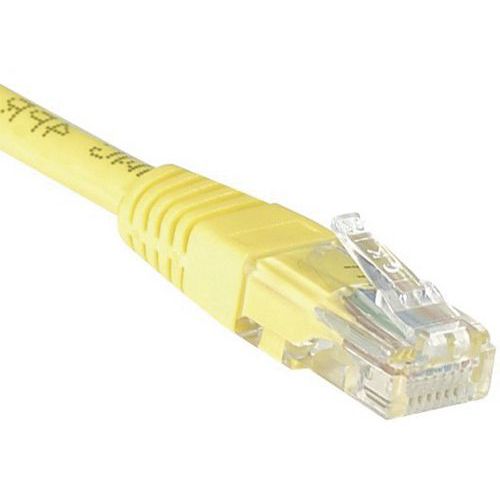 Cordon RJ45 Budget catégorie 5e U/UTP jaune - 1 m Cordon RJ45 Budget catégorie 5e U/UTP jaune - 1 m