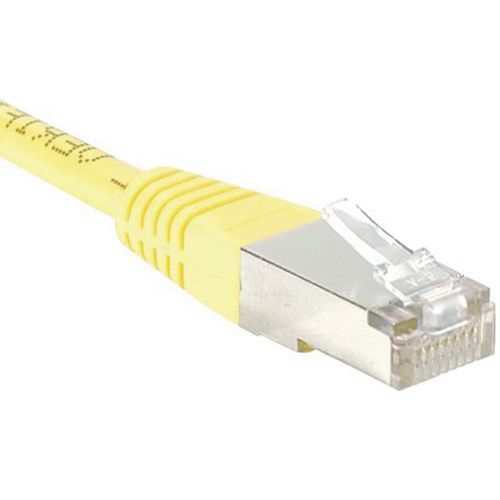 Netwerkkabel budget RJ45 CAT 6 F/UTP geel 0.5 m Netwerkkabel budget RJ45 CAT 6 F/UTP geel 0.5 m