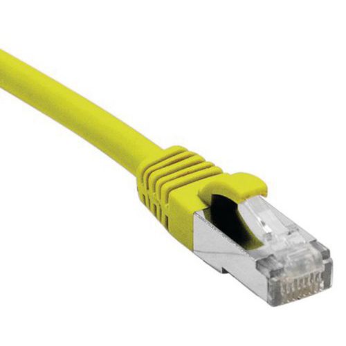 Cordon RJ45 catégorie 6A F/UTP LSOH snagless jaune - 0,15 m Cordon RJ45 catégorie 6A F/UTP LSOH snagless jaune - 0,15 m