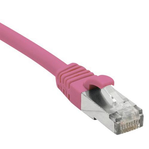 Cordon RJ45 catégorie 6A F/UTP LSOH snagless rose - 0,15 m Cordon RJ45 catégorie 6A F/UTP LSOH snagless rose - 0,15 m