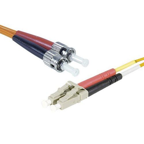 Draadbrug optisch Duplex 2 mm OM1 LC-UPC/ST-UPC oranje 5 m Draadbrug optisch Duplex 2 mm OM1 LC-UPC/ST-UPC oranje 5 m