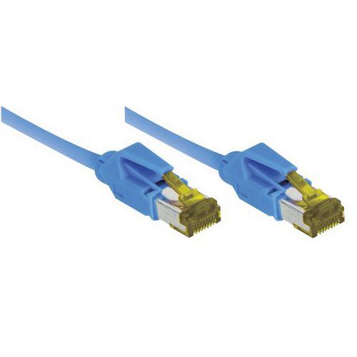 Cordon RJ45 sur câble catégorie 7 S/FTP LSOH bleu - 5 m Cordon RJ45 sur câble catégorie 7 S/FTP LSOH bleu - 5 m