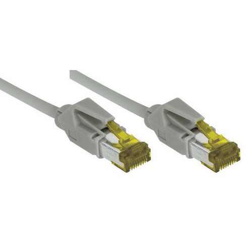 Cordon RJ45 sur câble catégorie 7 S/FTP LSOH gris - 0,5 m Cordon RJ45 sur câble catégorie 7 S/FTP LSOH gris - 0,5 m