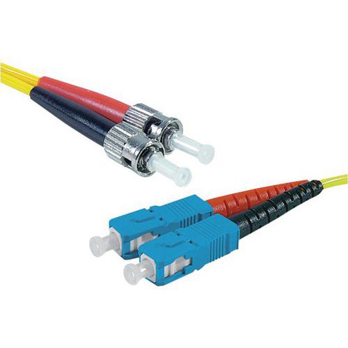 Jarretière duplex 2.0 mm mono OS2 9/125 ST-UPC/SC-UPC 1 m Jarretière duplex 2.0 mm mono OS2 9/125 ST-UPC/SC-UPC 1 m