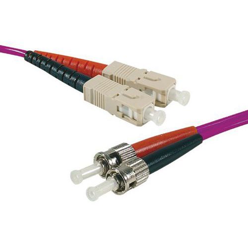 Draadbrug Duplex 2 mm OM4 ST-UPC/SC UPC erika 1 m Draadbrug Duplex 2 mm OM4 ST-UPC/SC UPC erika 1 m