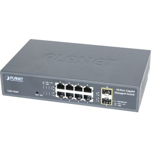 Planet GSD-1020S switch 10 8P GIGABIT +2 SFP slot Planet GSD-1020S switch 10 8P GIGABIT +2 SFP slot