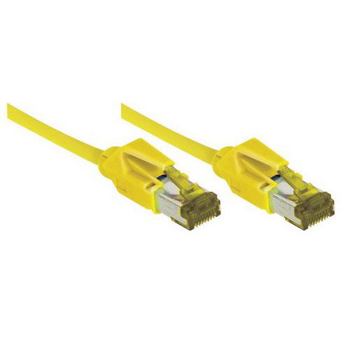 Cordon RJ45 sur câble catégorie 7 S/FTP LSOH jaune - 5 m Cordon RJ45 sur câble catégorie 7 S/FTP LSOH jaune - 5 m