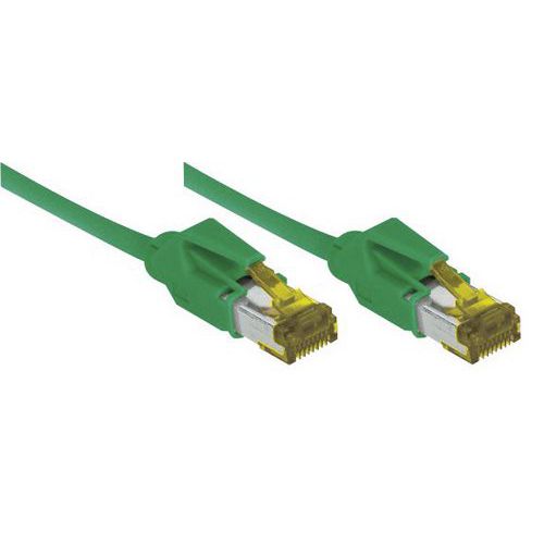 Cordon RJ45 sur câble catégorie 7 S/FTP LSOH vert - 5 m Cordon RJ45 sur câble catégorie 7 S/FTP LSOH vert - 5 m
