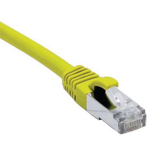 Cordon RJ45 sur câble catégorie7 S/FTPLSOH jaune 0,5m Dexlan Cordon RJ45 sur câble catégorie7 S/FTPLSOH jaune 0,5m Dexlan