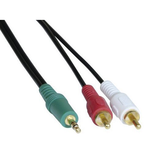 Cordon stéreo Jack 3.5 mm vers 2 x RCA PC99 - 3 m Cordon stéreo Jack 3.5 mm vers 2 x RCA PC99 - 3 m