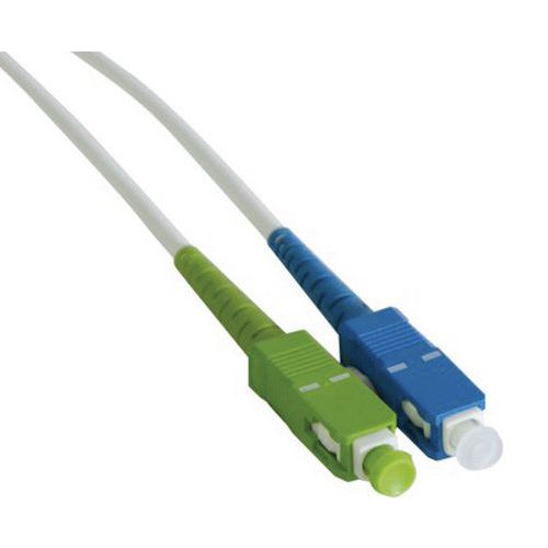 Jarretière simplex mono OS2 9/125 SC-APC/SC-UPC blanc - 10 m Jarretière simplex mono OS2 9/125 SC-APC/SC-UPC blanc - 10 m