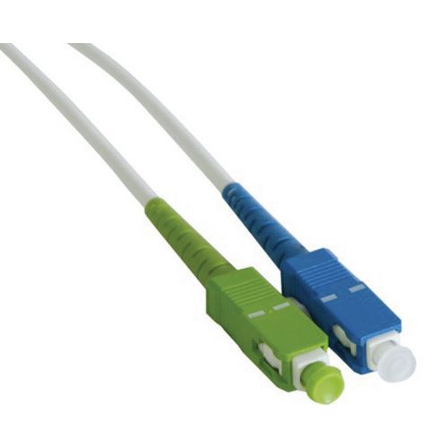 Jarretière simplex mono OS2 9/125 SC-APC/SC-UPC blanc - 15 m Jarretière simplex mono OS2 9/125 SC-APC/SC-UPC blanc - 15 m