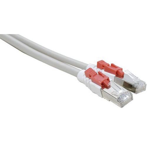 Cordon RJ45 catégorie 6 S/FTP à verrouillage gris - 3 m Cordon RJ45 catégorie 6 S/FTP à verrouillage gris - 3 m