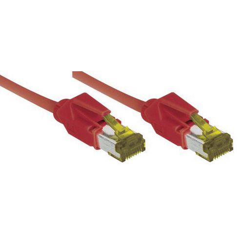 Cordon RJ45 câble catégorie 7 S/FTP LSOH snagless rouge 7,5m Cordon RJ45 câble catégorie 7 S/FTP LSOH snagless rouge 7,5m