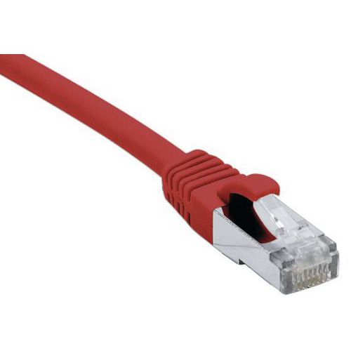 Cordon RJ45 catégorie 6A F/UTP LSOH snagless rouge - 0,3 m Cordon RJ45 catégorie 6A F/UTP LSOH snagless rouge - 0,3 m