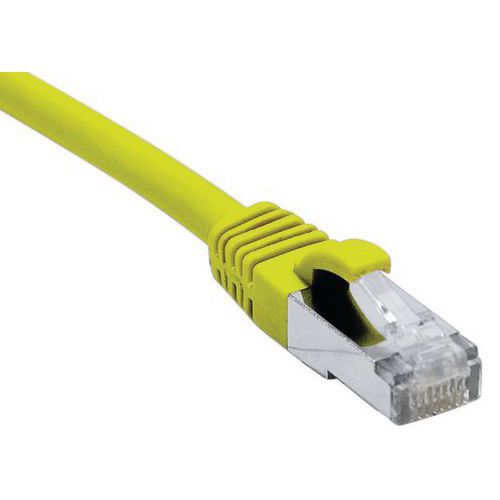 Cordon RJ45 catégorie 6A F/UTP LSOH snagless jaune - 15 m Cordon RJ45 catégorie 6A F/UTP LSOH snagless jaune - 15 m
