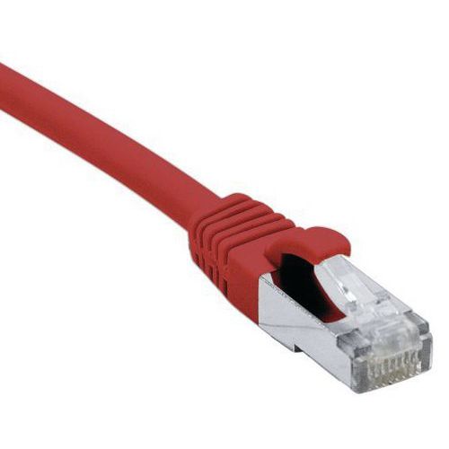 Cordon RJ45 catégorie 6 F/UTP LSOH snagless rouge - 25 m Cordon RJ45 catégorie 6 F/UTP LSOH snagless rouge - 25 m