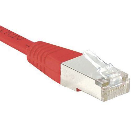 Cordon RJ45 croisé catégorie 6 S/FTP rouge - 5 m Cordon RJ45 croisé catégorie 6 S/FTP rouge - 5 m