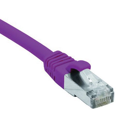 Cordon RJ45 catégorie 6 F/UTP LSOH snagless violet - 15 m Cordon RJ45 catégorie 6 F/UTP LSOH snagless violet - 15 m
