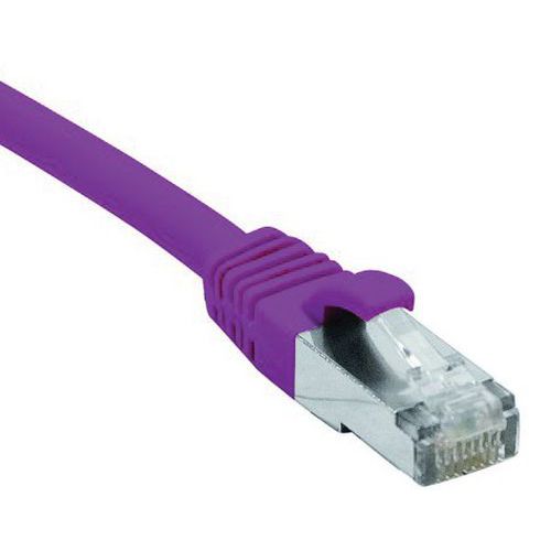 Cordon RJ45 catégorie 6 F/UTP LSOH snagless violet - 5 m Cordon RJ45 catégorie 6 F/UTP LSOH snagless violet - 5 m