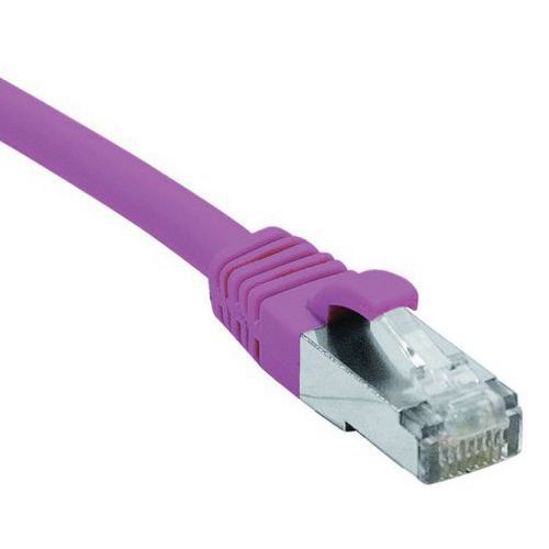Cordon RJ45 catégorie 6 F/UTP LSOH snagless rose - 15 m Cordon RJ45 catégorie 6 F/UTP LSOH snagless rose - 15 m