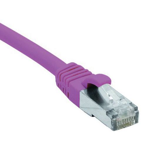 Cordon RJ45 catégorie 6 F/UTP LSOH snagless rose - 2 m Cordon RJ45 catégorie 6 F/UTP LSOH snagless rose - 2 m