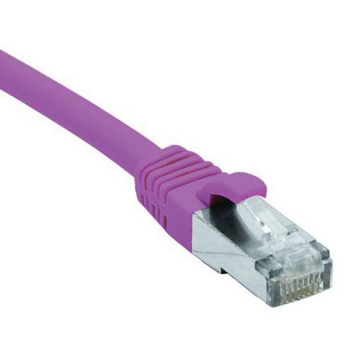 Cordon RJ45 catégorie 6 F/UTP LSOH snagless rose - 25 m Cordon RJ45 catégorie 6 F/UTP LSOH snagless rose - 25 m