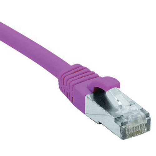 Cordon RJ45 catégorie 6 F/UTP LSOH snagless rose - 5 m Cordon RJ45 catégorie 6 F/UTP LSOH snagless rose - 5 m