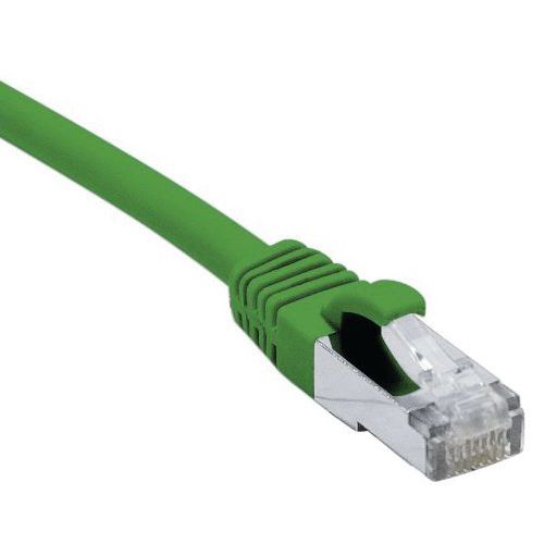 Cordon RJ45 catégorie 6A S/FTP LSOH snagless vert - 0,5 m Cordon RJ45 catégorie 6A S/FTP LSOH snagless vert - 0,5 m