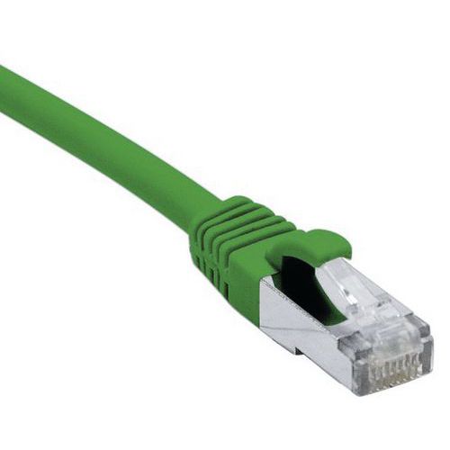 Cordon RJ45 catégorie 6A S/FTP LSOH snagless vert - 7,5 m Cordon RJ45 catégorie 6A S/FTP LSOH snagless vert - 7,5 m